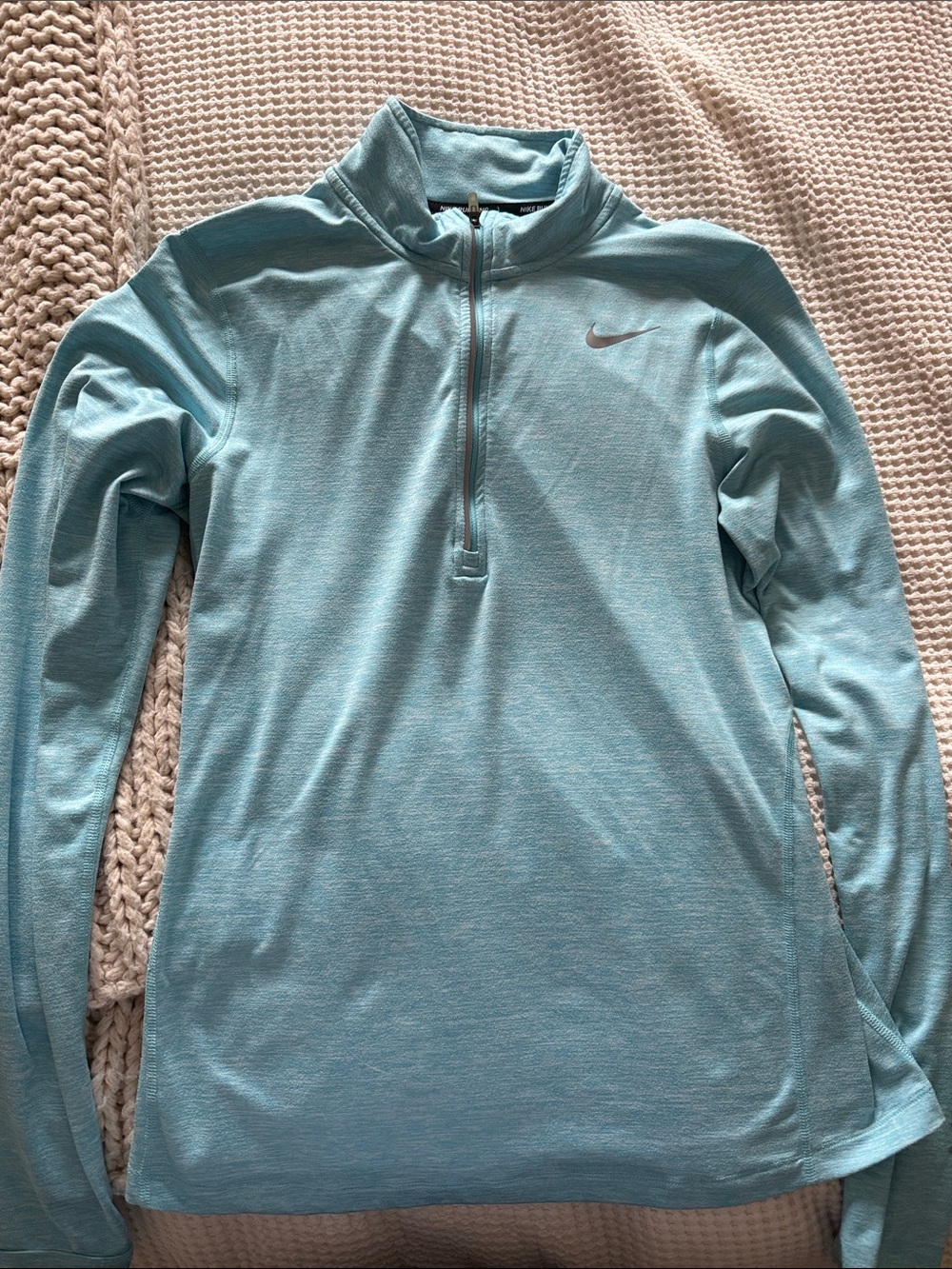 Nike Women’s Light Aqua Quarter-Zip Performance Pullover